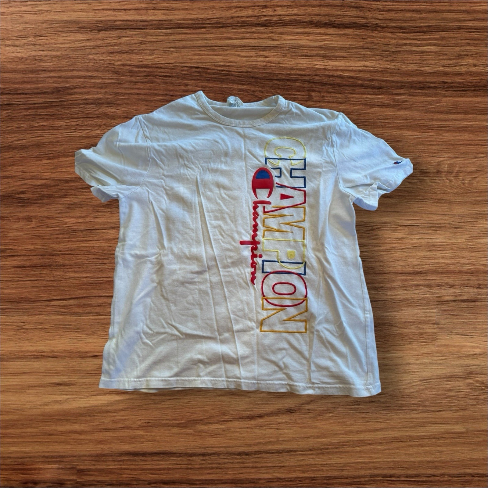 Vintage Champion Shirt Mens Extra Large Short Sleeve White